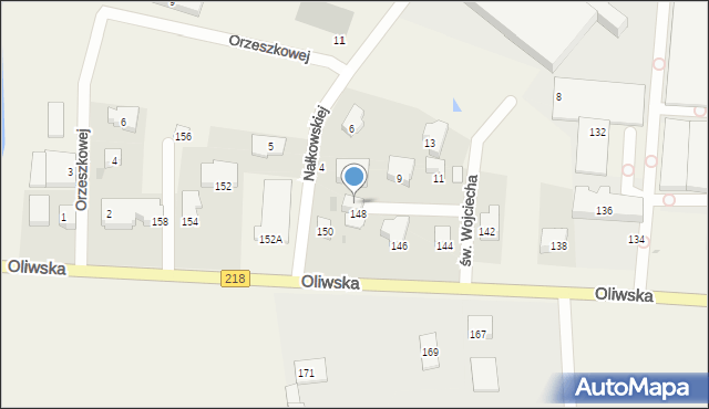 Chwaszczyno, św. Wojciecha, 5, mapa Chwaszczyno