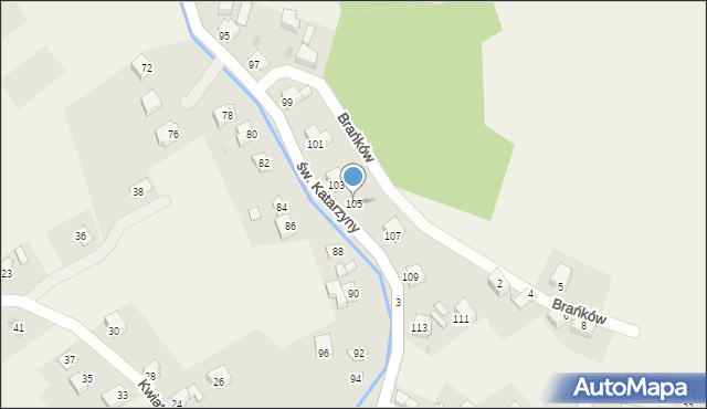 Cięcina, św. Katarzyny, 105, mapa Cięcina