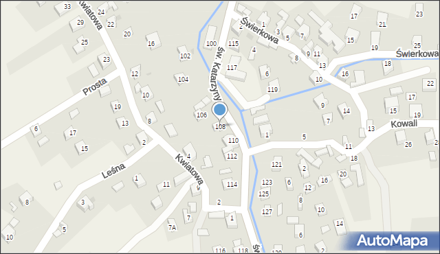 Cięcina, św. Katarzyny, 108, mapa Cięcina