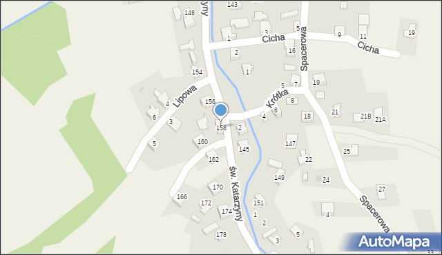 Cięcina, św. Katarzyny, 158, mapa Cięcina