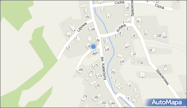 Cięcina, św. Katarzyny, 162, mapa Cięcina