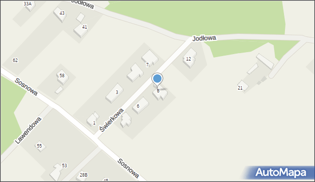 Czarnowiec, Świerkowa, 8, mapa Czarnowiec