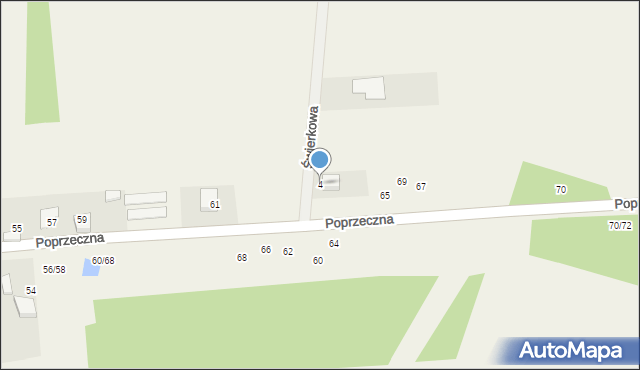 Czarny Las, Świerkowa, 4, mapa Czarny Las