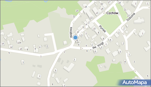 Czchów, św. Królowej Jadwigi, 7, mapa Czchów