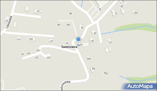 Czechowice-Dziedzice, Świerkowicka, 55b, mapa Czechowic-Dziedzic
