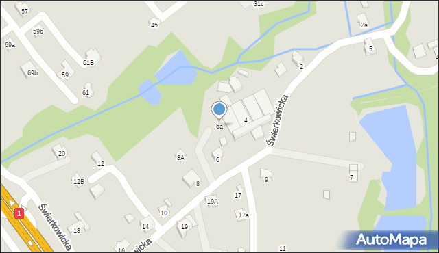 Czechowice-Dziedzice, Świerkowicka, 6a, mapa Czechowic-Dziedzic