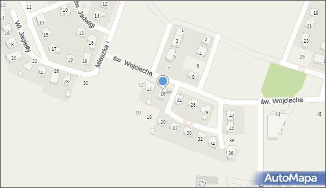 Czerwonak, św. Wojciecha, 16, mapa Czerwonak