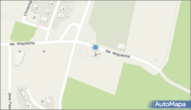 Czerwonak, św. Wojciecha, 48, mapa Czerwonak