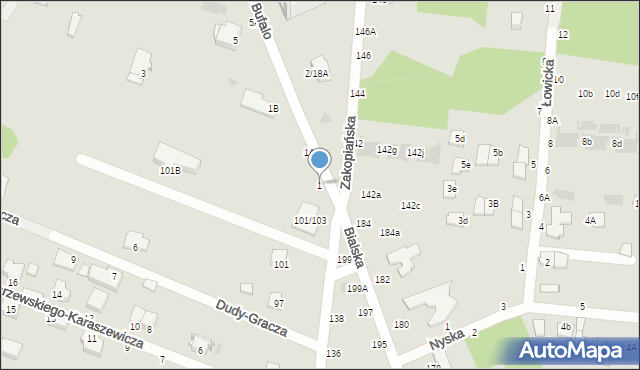 Częstochowa, św. Kaspra del Bufalo, 1, mapa Częstochowy