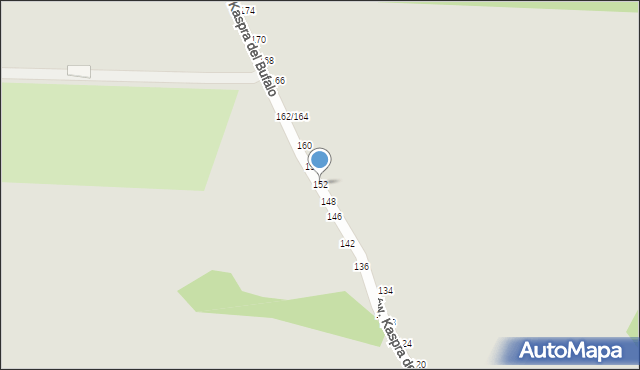 Częstochowa, św. Kaspra del Bufalo, 152, mapa Częstochowy