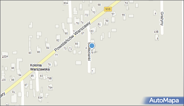 Częstochowa, Świtezianki, 5, mapa Częstochowy