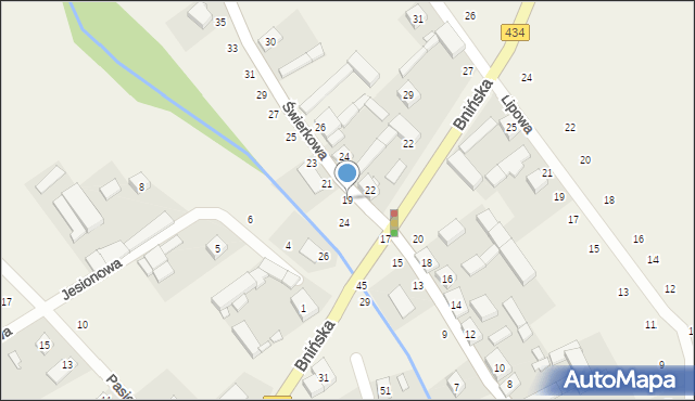 Czmoń, Świerkowa, 19, mapa Czmoń