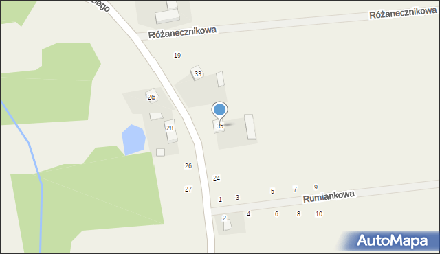Czmoniec, św. Maksymiliana Marii Kolbego, 35, mapa Czmoniec