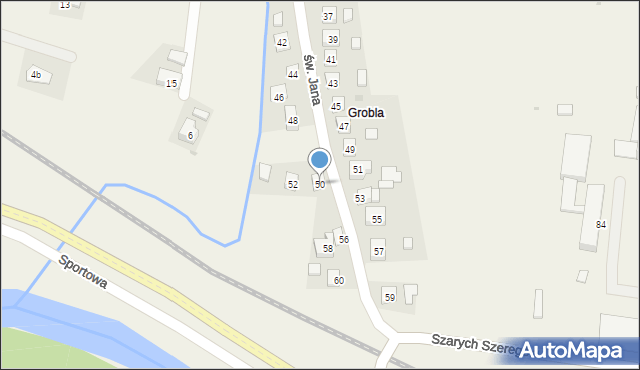 Czudec, św. Jana, 50, mapa Czudec