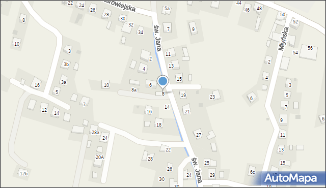 Czudec, św. Jana, 8, mapa Czudec