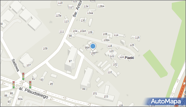 Dąbrowa Górnicza, św. Antoniego, 100, mapa Dąbrowa Górnicza