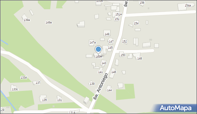 Dąbrowa Górnicza, św. Antoniego, 143A, mapa Dąbrowa Górnicza