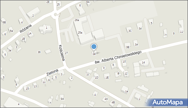 Dąbrowa Tarnowska, św. Brata Alberta Chmielowskiego, 1a, mapa Dąbrowa Tarnowska