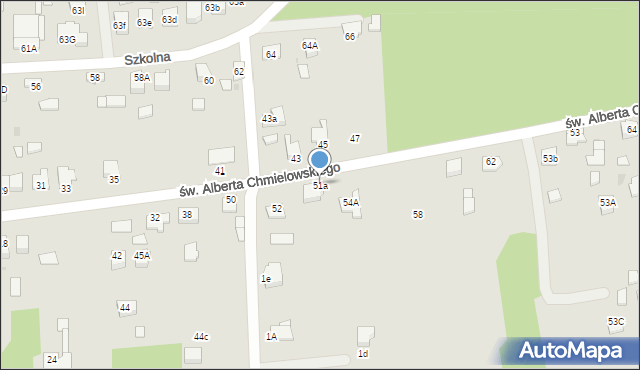 Dąbrowa Tarnowska, św. Brata Alberta Chmielowskiego, 51a, mapa Dąbrowa Tarnowska