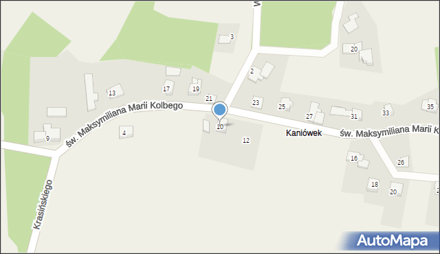 Dankowice, św. Maksymiliana Marii Kolbego, 10, mapa Dankowice