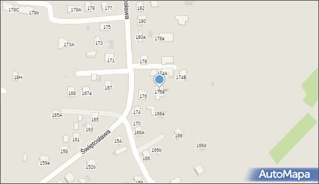 Dębica, Świętosława, 176a, mapa Dębicy