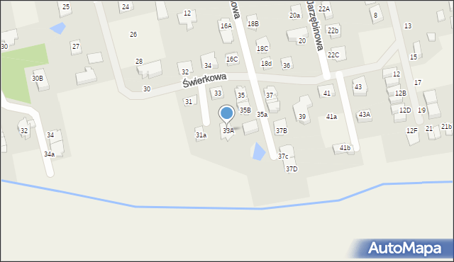 Długołęka, Świerkowa, 33A, mapa Długołęka
