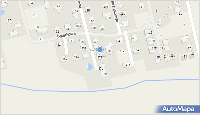 Długołęka, Świerkowa, 37B, mapa Długołęka