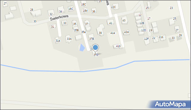 Długołęka, Świerkowa, 37D, mapa Długołęka