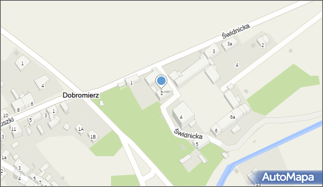 Dobromierz, Świdnicka, 2, mapa Dobromierz