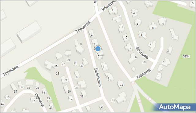 Dolaszewo, Świerkowa, 5, mapa Dolaszewo
