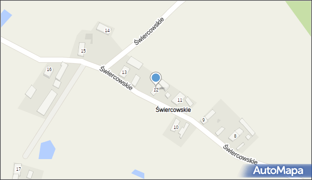 Domaradz, Świercowskie, 12, mapa Domaradz