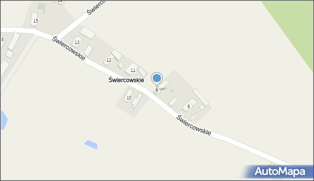 Domaradz, Świercowskie, 9, mapa Domaradz