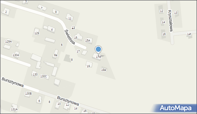 Dominów, Świetlista, 17A, mapa Dominów