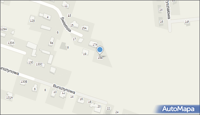 Dominów, Świetlista, 19a, mapa Dominów