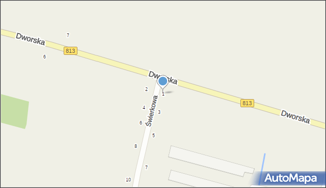 Drelów, Świerkowa, 1, mapa Drelów