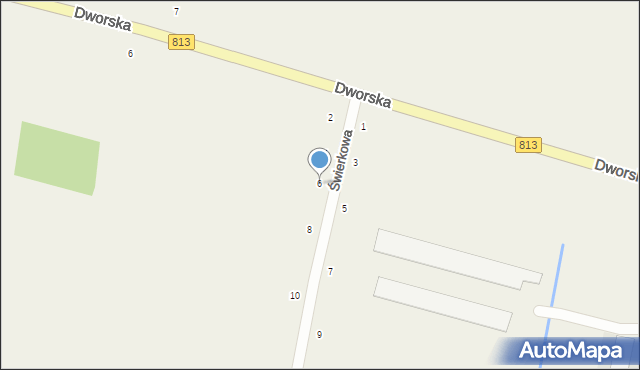 Drelów, Świerkowa, 6, mapa Drelów