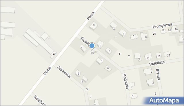 Droszków, Świetlista, 2A, mapa Droszków