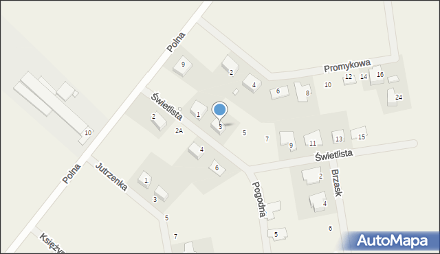 Droszków, Świetlista, 3, mapa Droszków