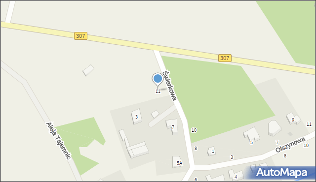 Drwęsa, Świerkowa, 11, mapa Drwęsa