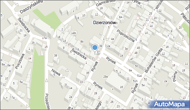 Dzierżoniów, Świdnicka, 2a, mapa Dzierżoniów