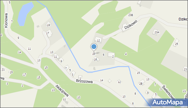 Dzikowo, Świerkowa, 10, mapa Dzikowo