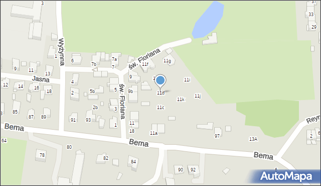 Elbląg, św. Floriana, 11d, mapa Elbląga