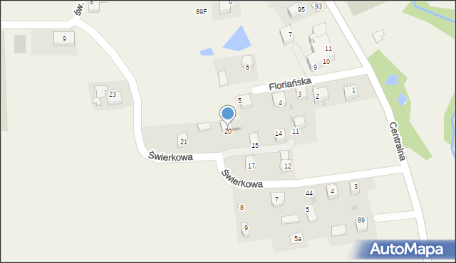 Frydrychowice, Świerkowa, 20, mapa Frydrychowice