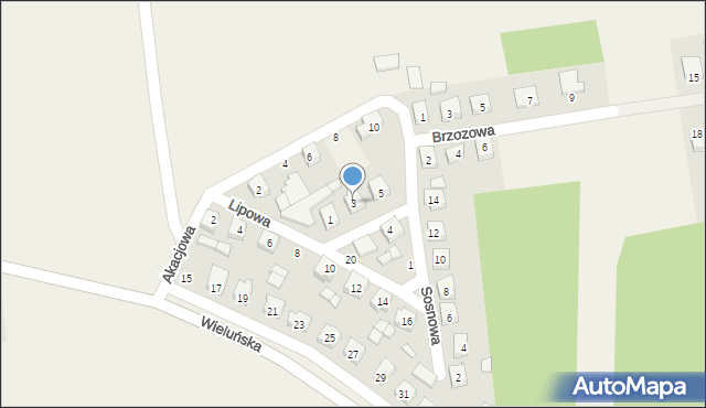 Galewice, Świerkowa, 3, mapa Galewice