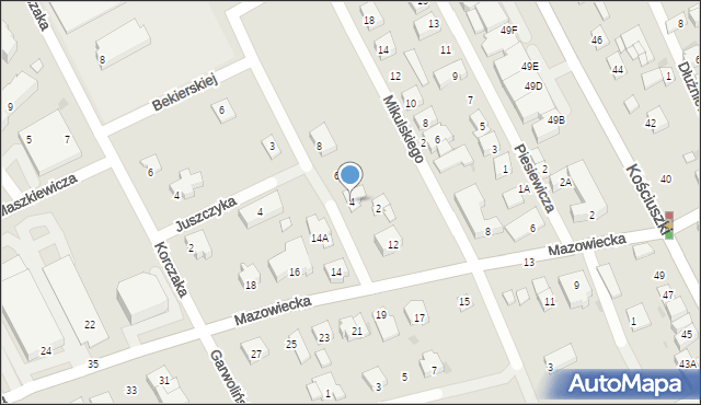 Garwolin, Święcickiego Antoniego, ks. dr., 4, mapa Garwolin