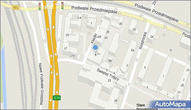 Gdańsk, Świętej Trójcy, 6, mapa Gdańska