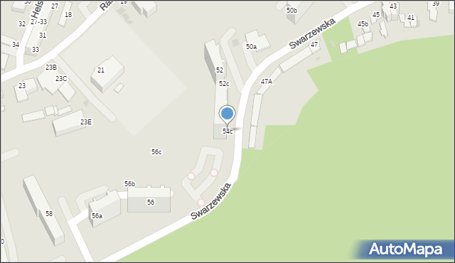 Gdynia, Swarzewska, 54c, mapa Gdyni