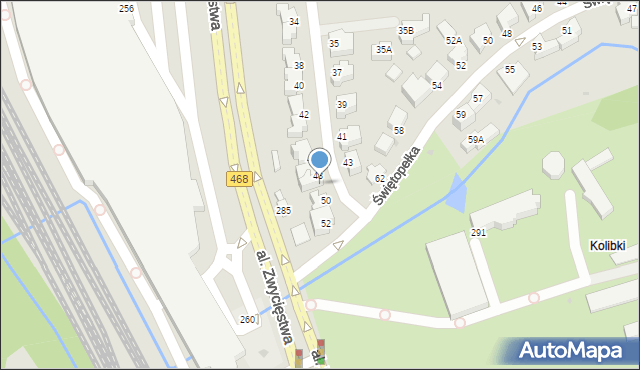 Gdynia, Światowida, 48a, mapa Gdyni