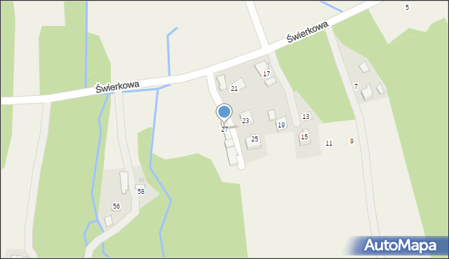 Głębowice, Świerkowa, 27, mapa Głębowice