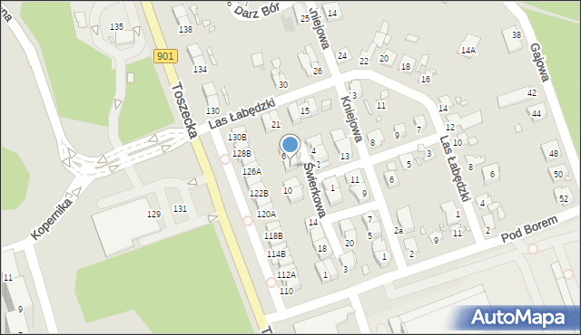 Gliwice, Świerkowa, 8, mapa Gliwic